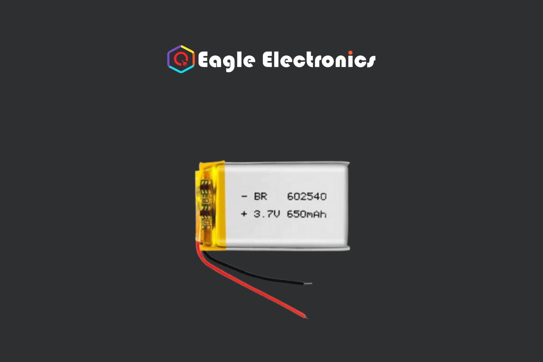 3.7V 630mAH Li-Po Rechargeable Battery