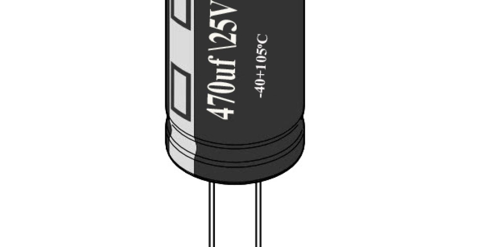 470uF / 25V Electrolytic Capacitor Eagle Electronics